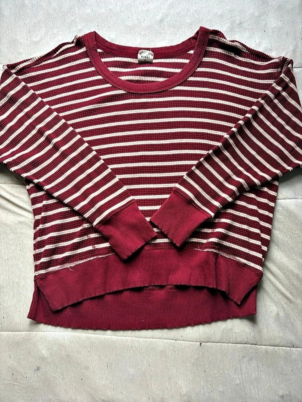 Striped Long Sleeve in Red & Pink Size XS